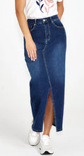 Load image into Gallery viewer, Emerald Denim Maxi Skirt
